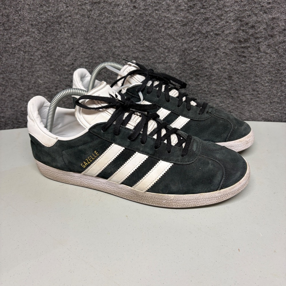 Adidas Gazelle Black White Suede Low Top Sneakers Mens 8.5 BB5476